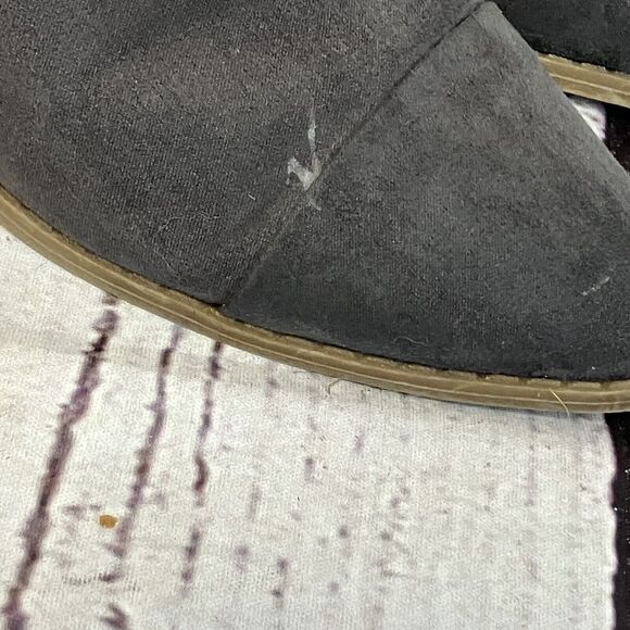 American Eagle Shoes Womens‎ 7 Gray Mule Suede Open Back Clog Block Heel - Picture 2 of 10